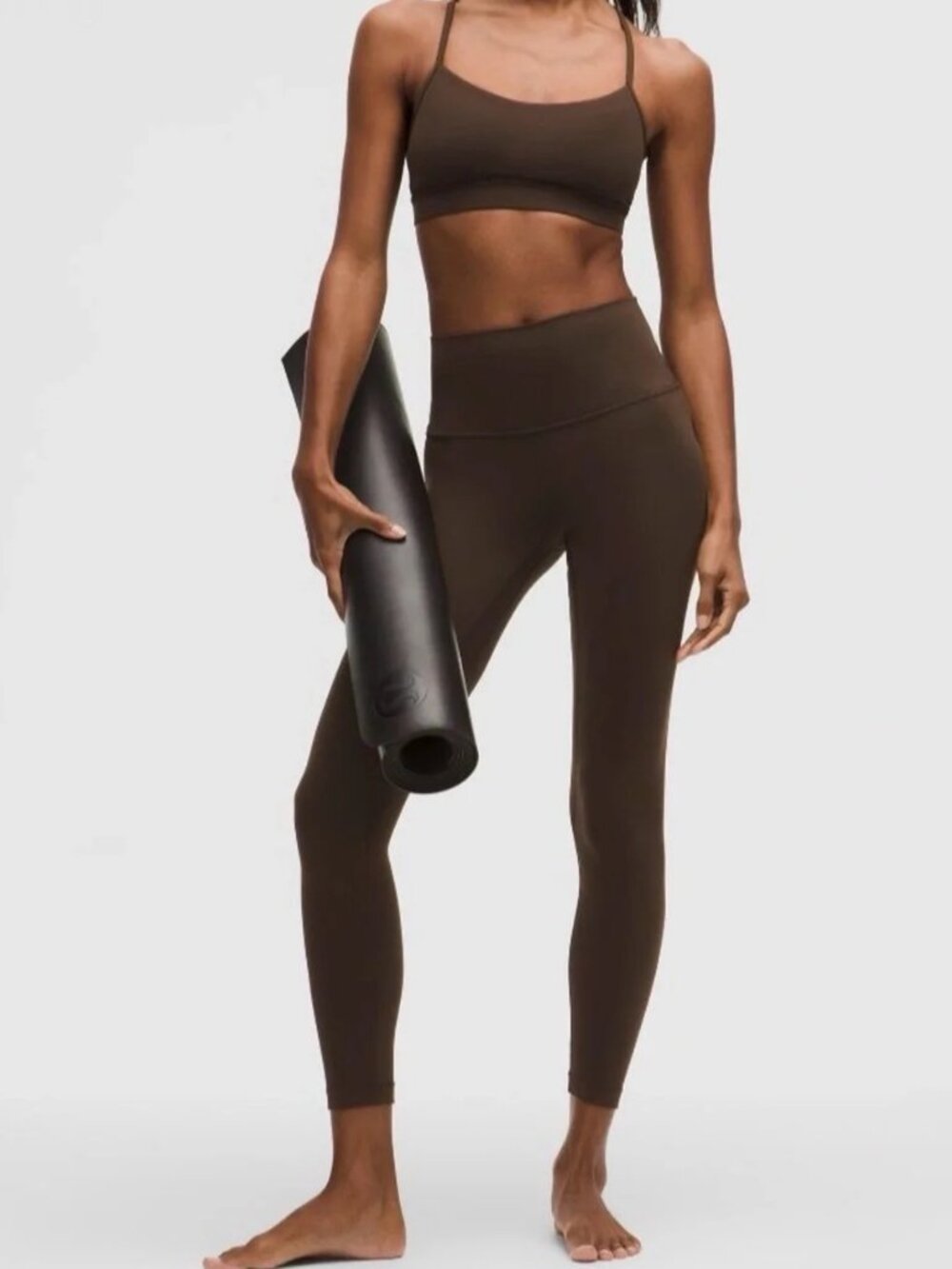 NWT Lululemon Align High-Rise Pant 25" Leggings Brown Walnut Crunch Size 8